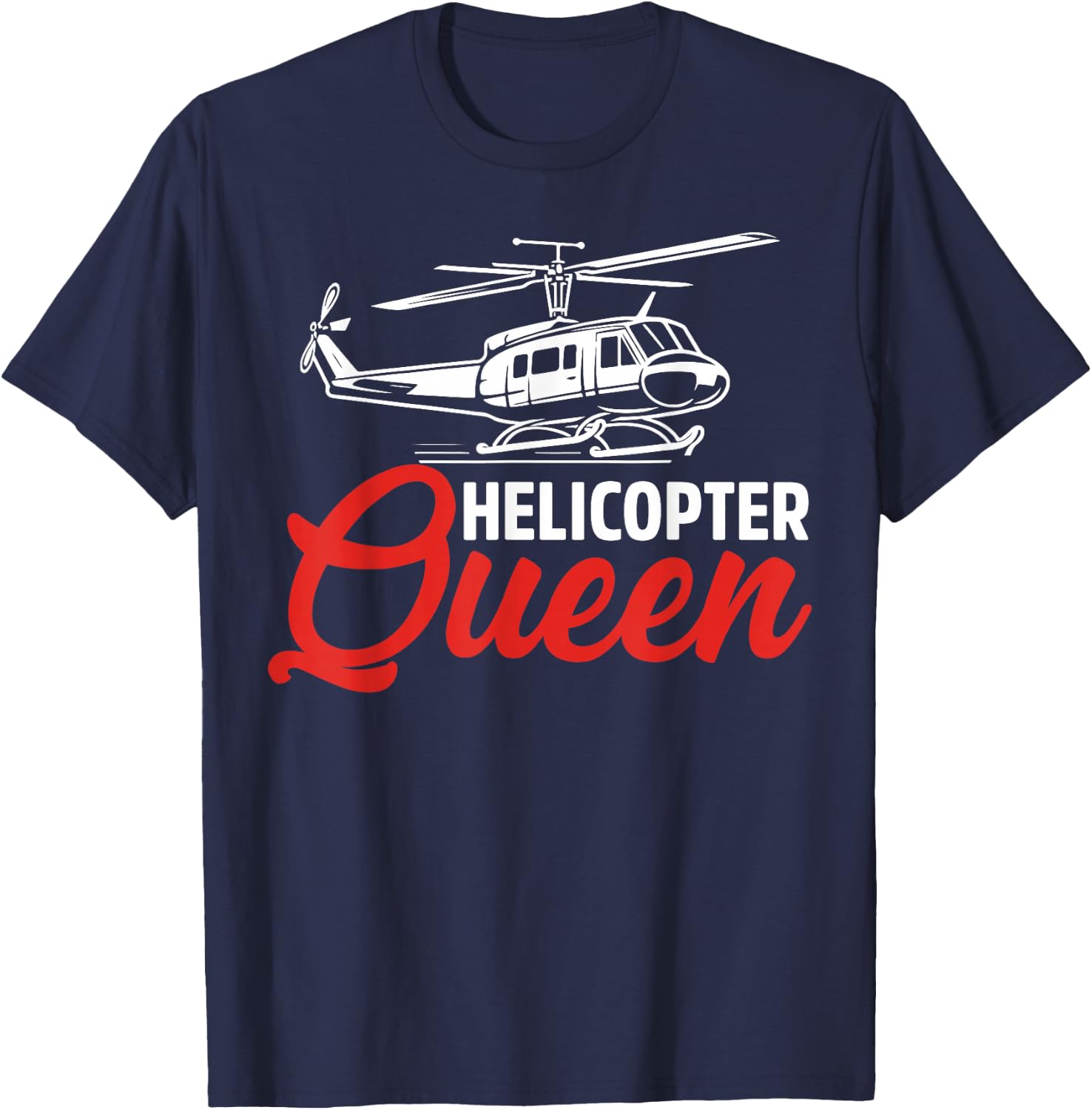 Helicopter Queen Helicopter T-Shirt - T-Shirt | Navy