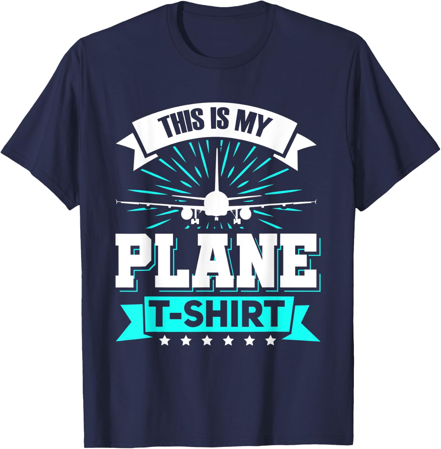 This Is My Plane Airplane Pilot Aviation Lover T-Shirt - T-Shirt | Navy