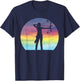 Archery Girl Retro Sunset Bow Hunting Archery Lover T-Shirt - T-Shirt | Navy