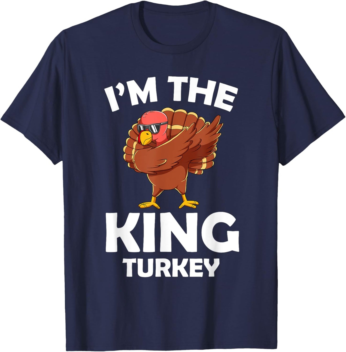 King Turkey Family Group Matching Thanksgiving Party Gift T-Shirt - T-Shirt | Navy