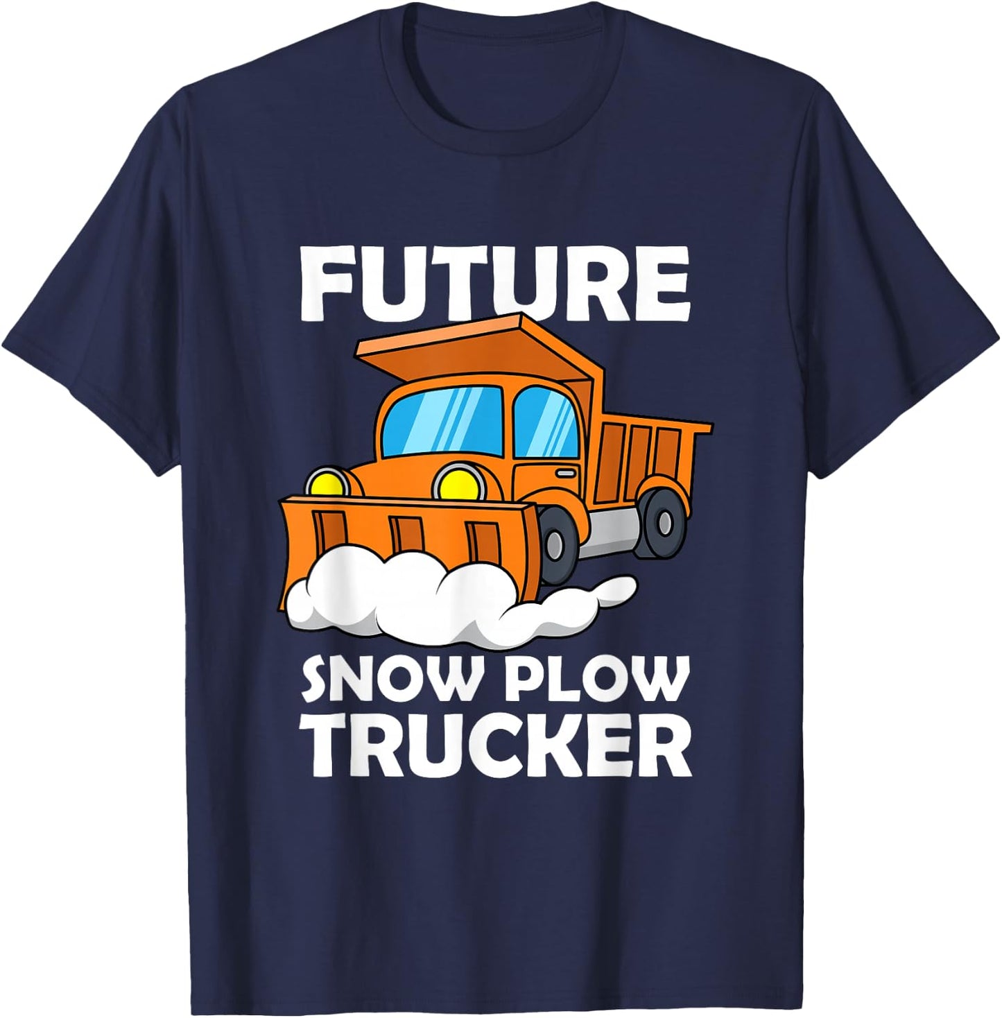 Future Snow Plow Trucker Salting Ice Removal Ice Plower Kids T-Shirt - T-Shirt | Navy