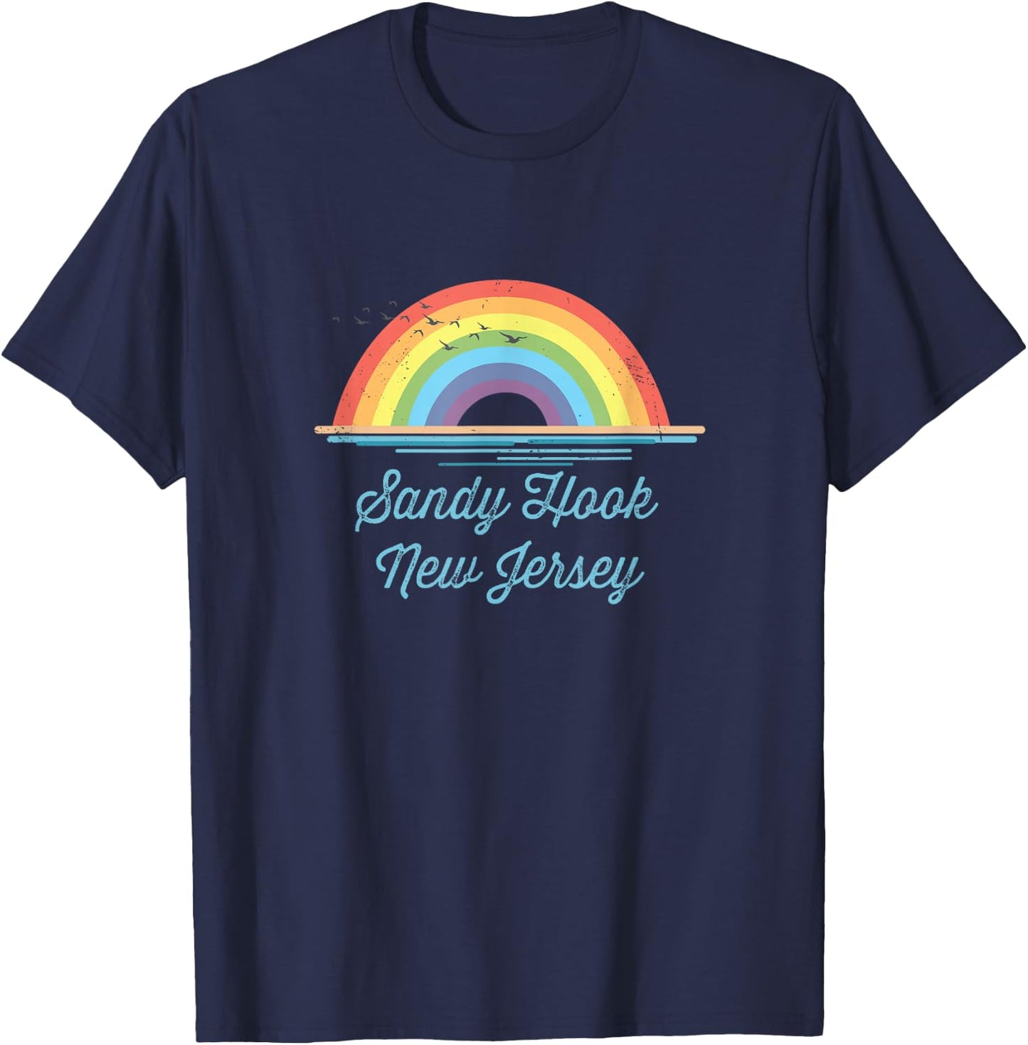 Sandy Hook New Jersey Souvenir Graphic T-Shirt - T-Shirt | Navy