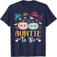 Halloween Gender Reveal He or She Auntie to Be Pumpkin T-Shirt - T-Shirt | Navy