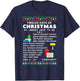 Librarian Christmas 12 Days of Christmas Library Song T-Shirt - T-Shirt | Navy