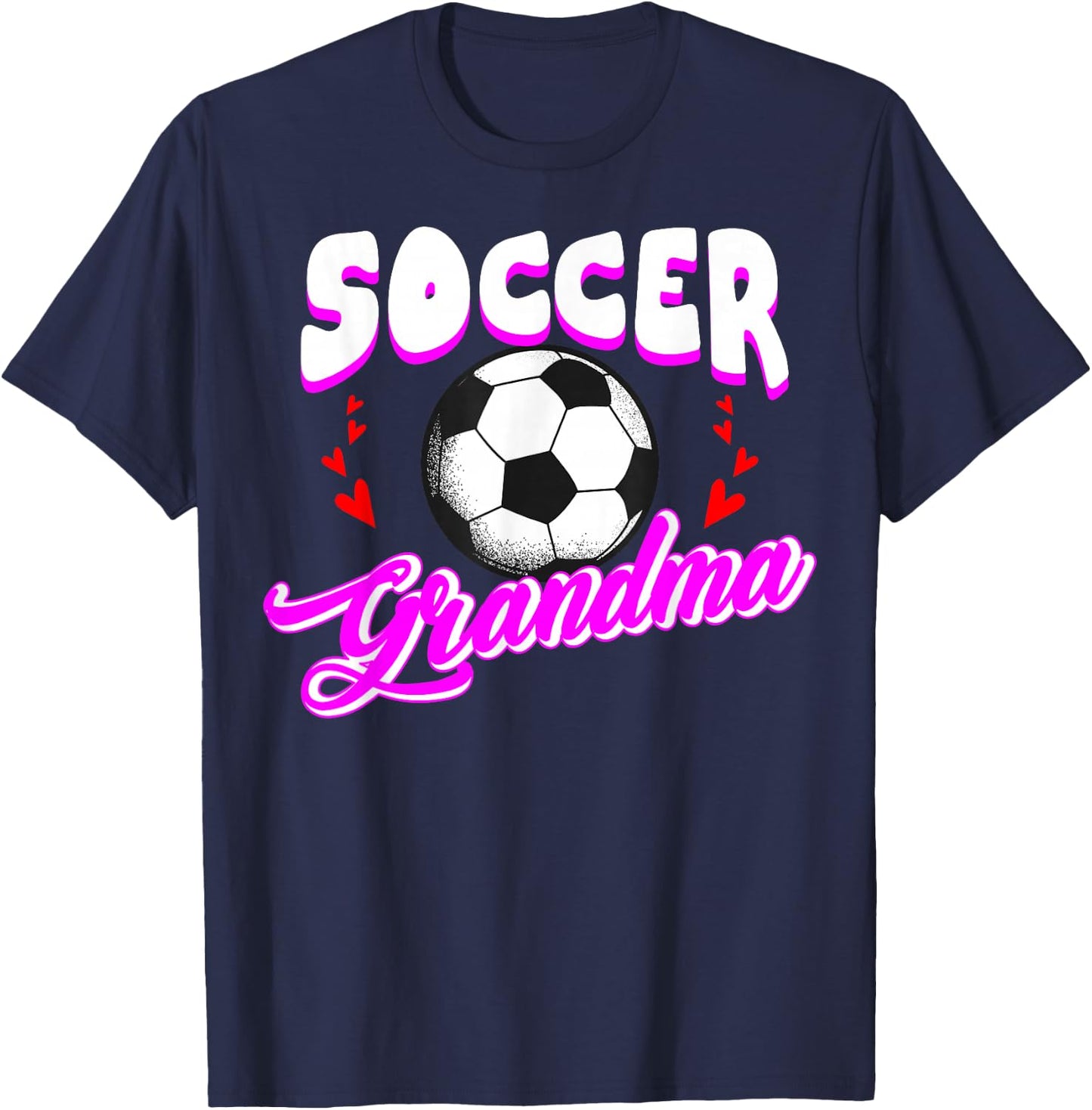 Cute Soccer Grandma Sports Player Goalie Matching Team T-Shirt - T-Shirt | Navy
