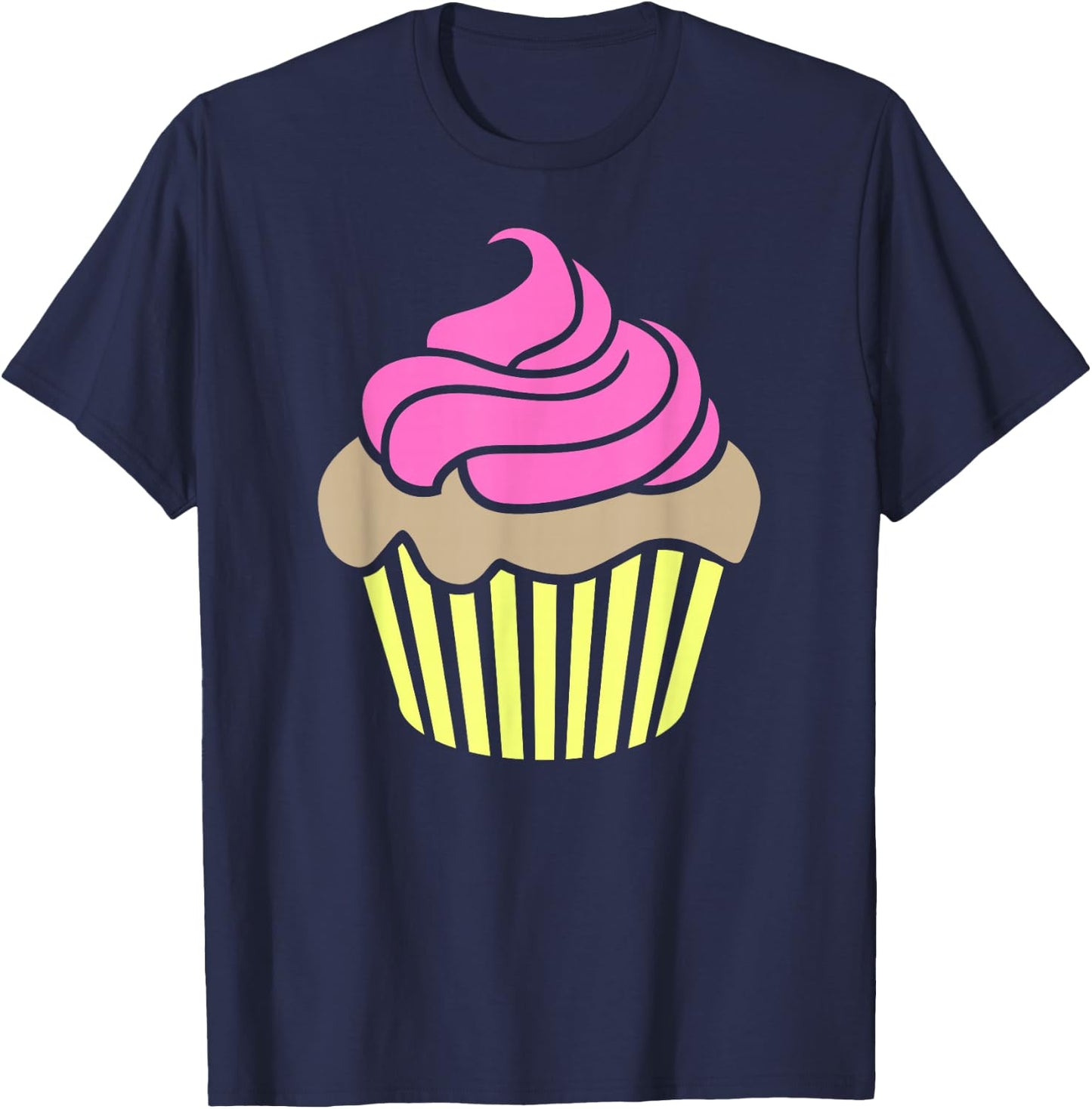 Cupcake pink frosting T-Shirt - T-Shirt | Navy