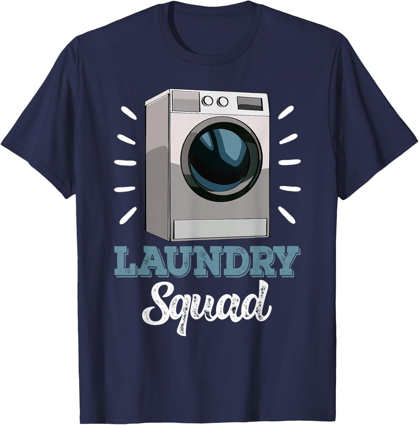 Laundry Squad Mechanic Funny Women Washing Machine T-Shirt - T-Shirt | Navy