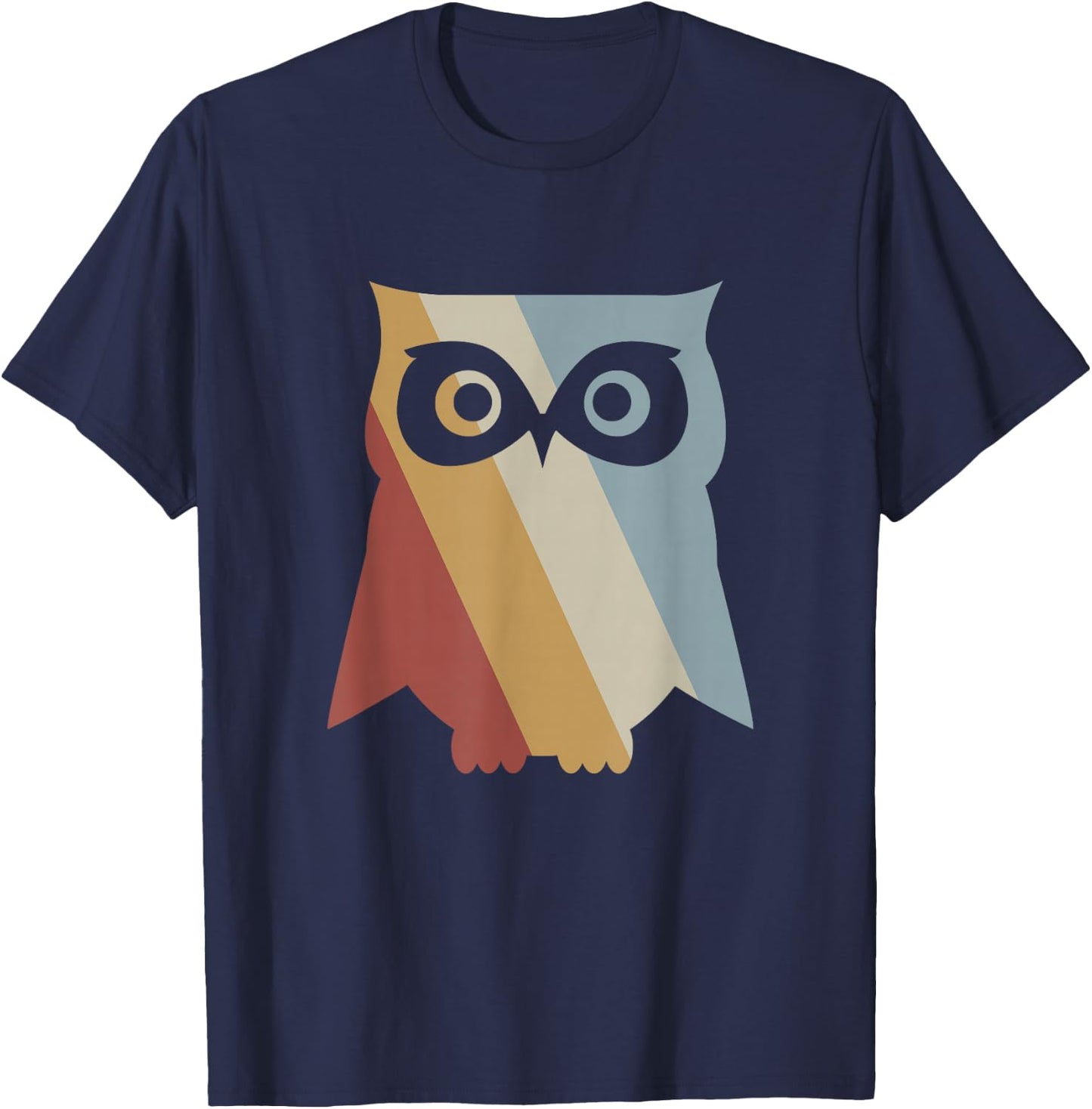Owl Retro Style Vintage T-Shirt - T-Shirt | Navy
