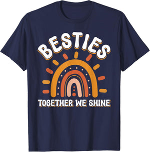 Besties Together We Shine BFF Best Friends Bestie T-Shirt - T-Shirt | Navy
