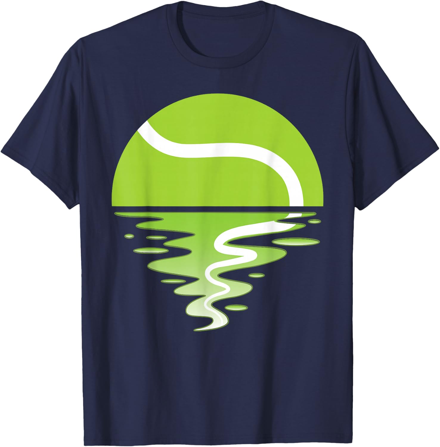 Sunset Tennis Ball Tennis Player T-Shirt - T-Shirt | Navy