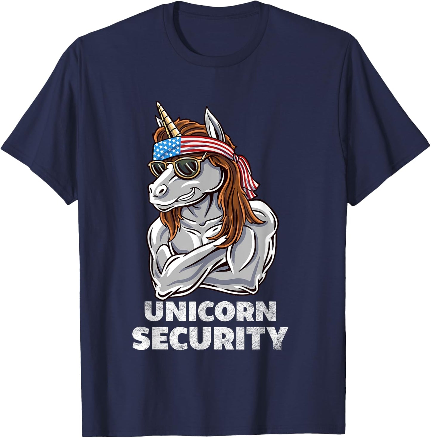 Unicorn Security Halloween Kids or Adult Costume T-Shirt - T-Shirt | Navy
