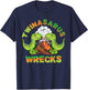Twin Brothers Dinosaur Twinasaurus Wrecks T-Rex Volcano T-Shirt - T-Shirt | Navy
