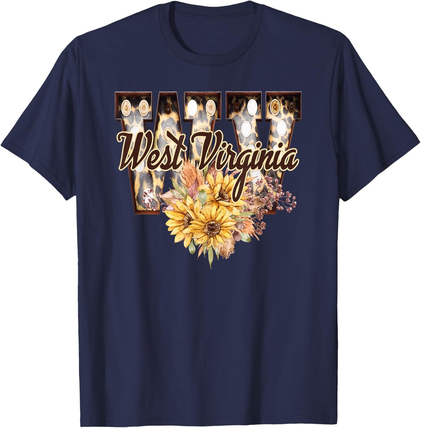 West Virginia State Beautiful WV Country Roads T-Shirt - T-Shirt | Navy