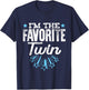 I'm The Favorite Twin T-Shirt - T-Shirt | Navy