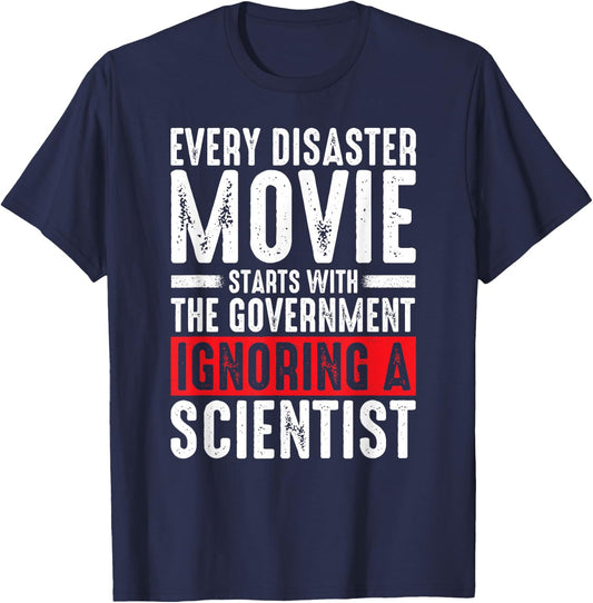 Every disaster movie starts with the government vintage T-Shirt - T-Shirt | Navy