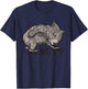 Wombat Vintage Wombutt Retro Style T-Shirt - T-Shirt | Navy