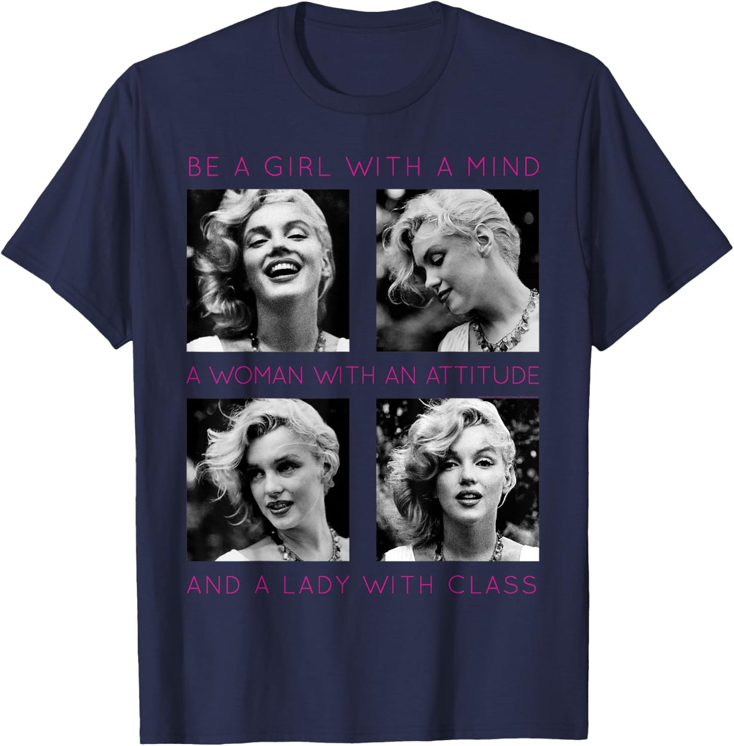 Marilyn Monroe Lady with Class Small T-Shirt - T-Shirt | Navy