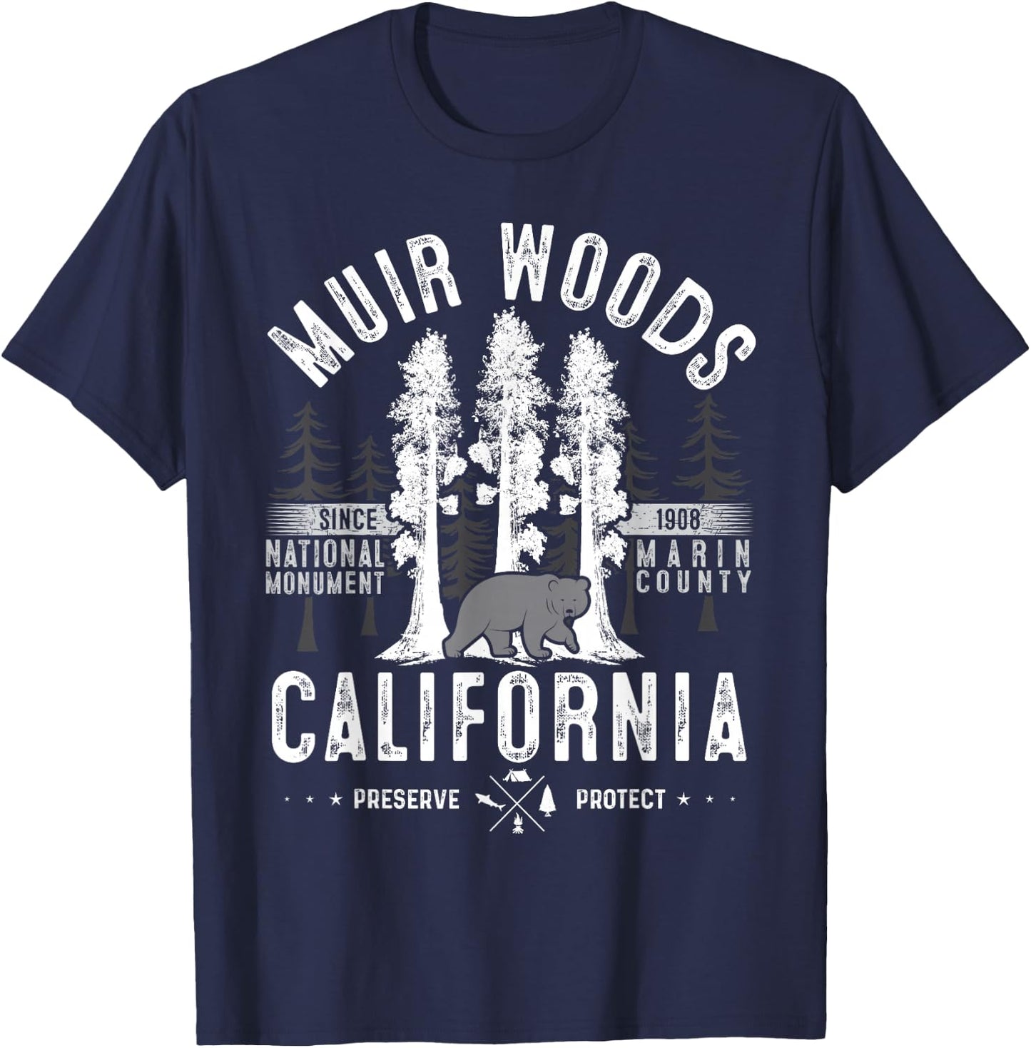 Muir Woods National Monument National Park Apparel T-Shirt - T-Shirt | Navy