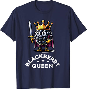 Blackberry Queen Funny Fruit Blackberry Bush Black Berry T-Shirt - T-Shirt | Navy
