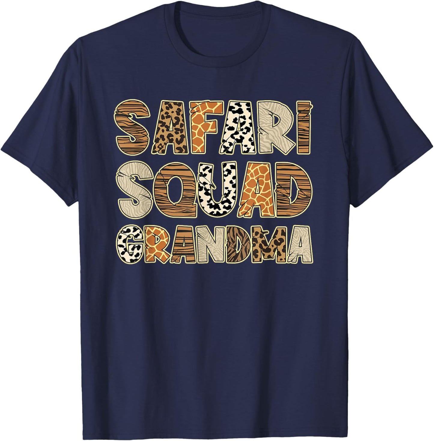 Africa Safari Zoo Safari Squad Grandma Of Birthday Boy Girl T-Shirt - T-Shirt | Navy