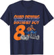 Quad Driving Birthday Boy 8 Quad Bike ATV Gear T-Shirt - T-Shirt | Navy