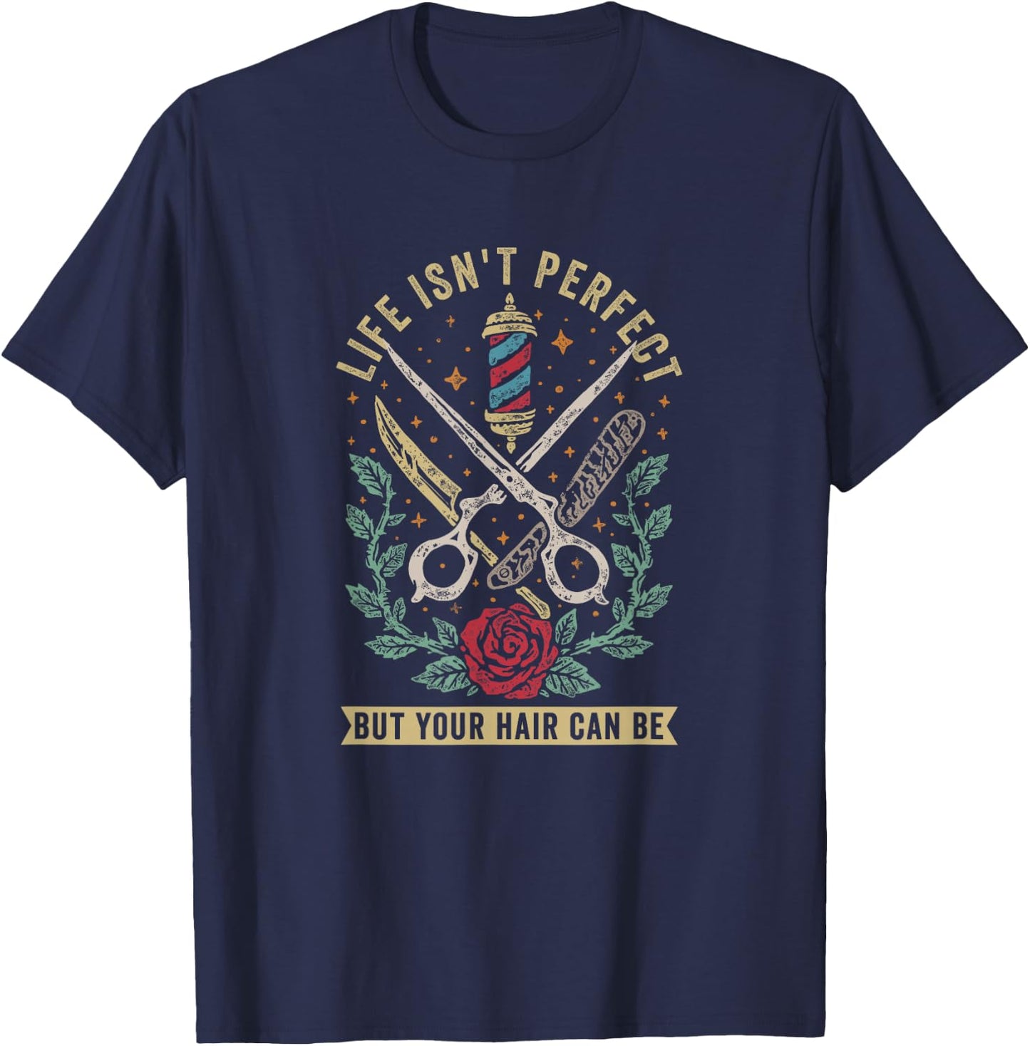 Barber - Hairdresser Hairstylist Barbershop Barber Small T-Shirt - T-Shirt | Navy