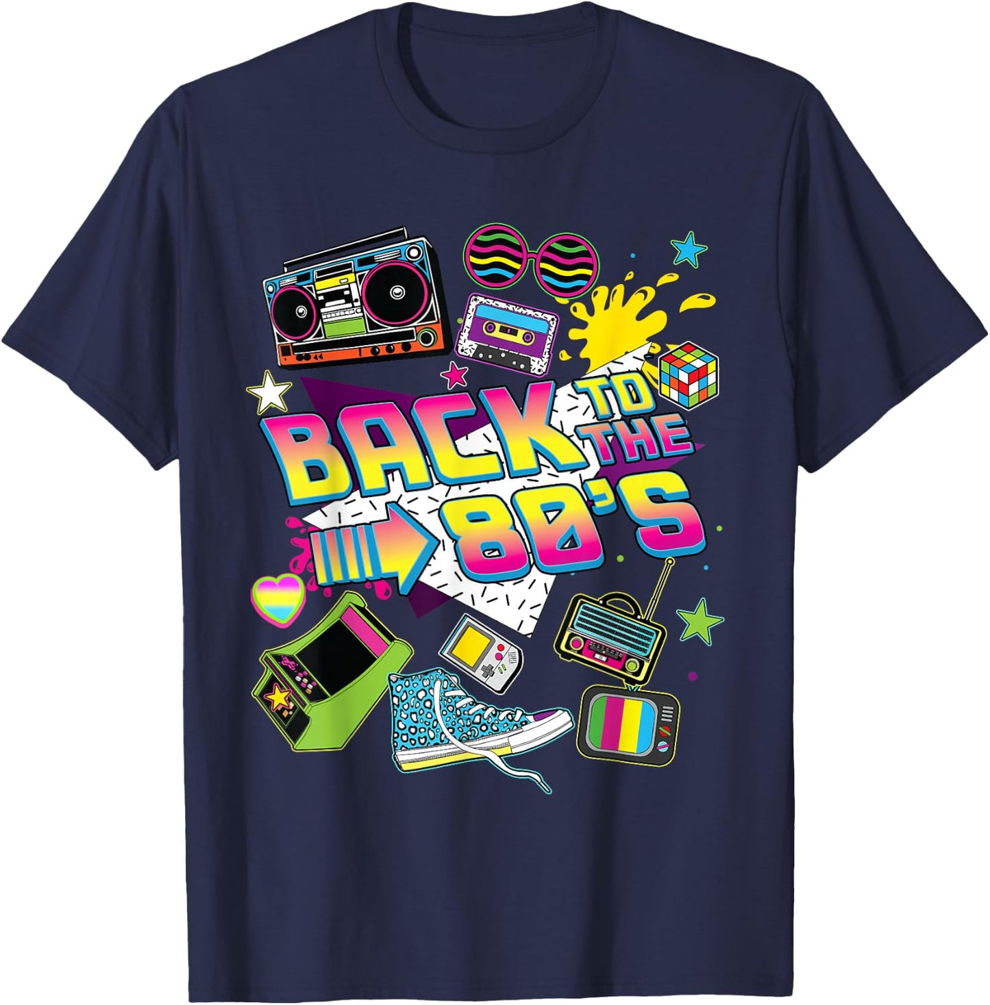Back To The 80s Costumes Women I Love 80s Birthday Party Men T-Shirt - T-Shirt | Navy