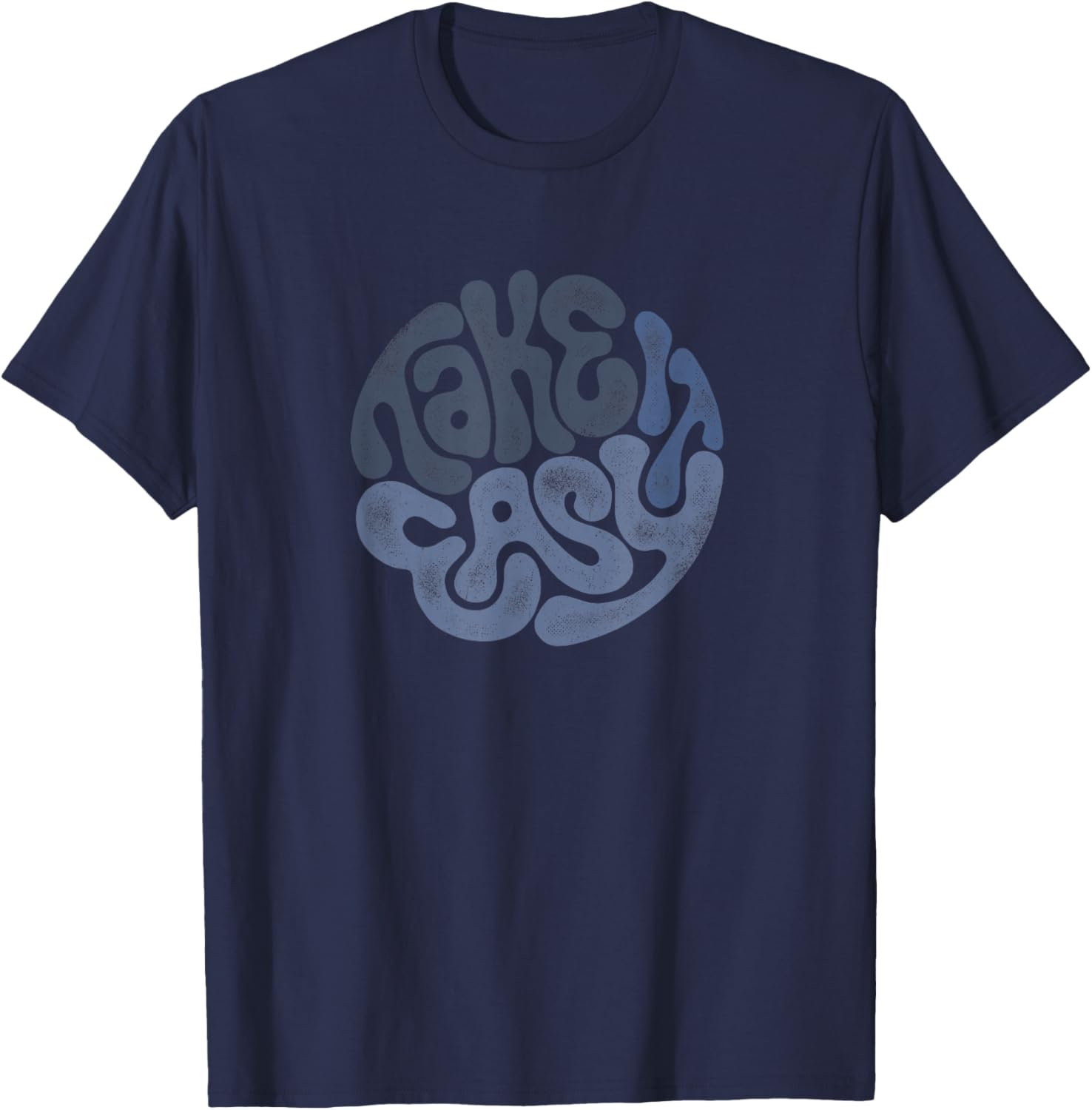 TAKE IT EASY Psychedelic Skate and Surf T-Shirt - T-Shirt | Navy