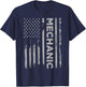 Mechanic American Flag Men Patriotic Car Mechanic USA Flag T-Shirt - T-Shirt | Navy