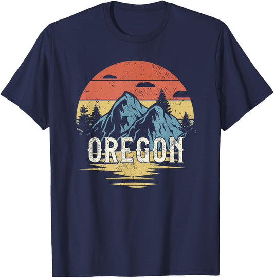 Oregon Retro Vintage T-Shirt - T-Shirt | Navy