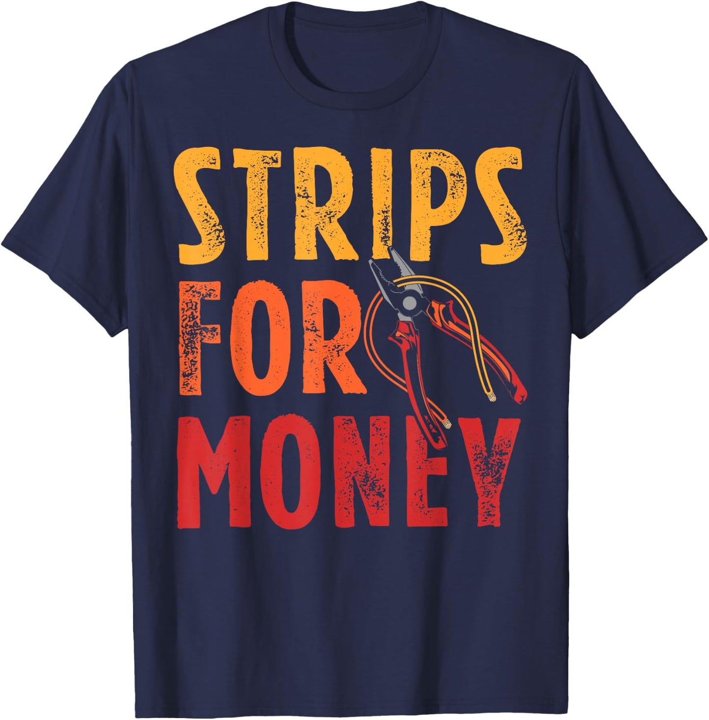 Powerline Electrical Father’s Day Electricians T-Shirt - T-Shirt | Navy