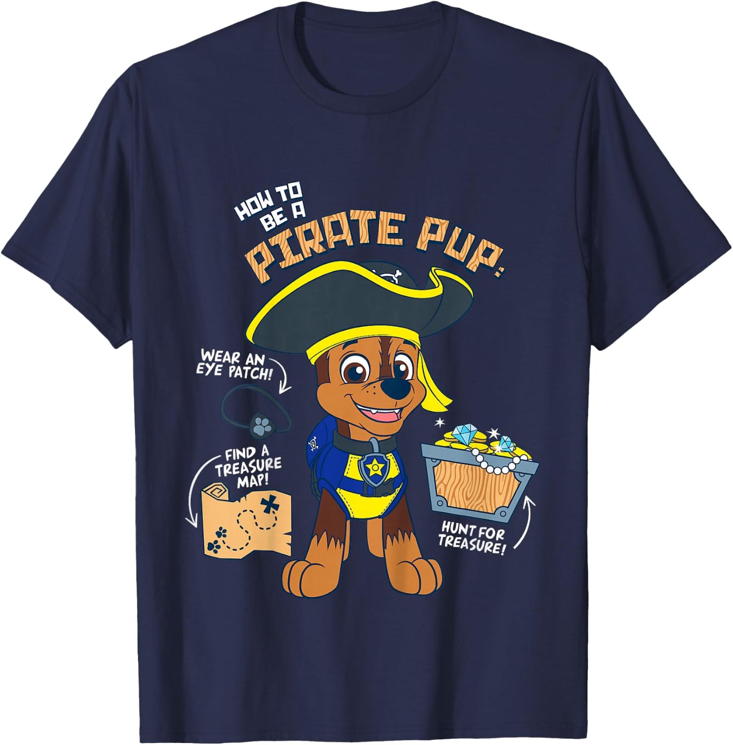 Kids PAW Patrol How to Be A Pirate Pup T-Shirt - T-Shirt | Navy