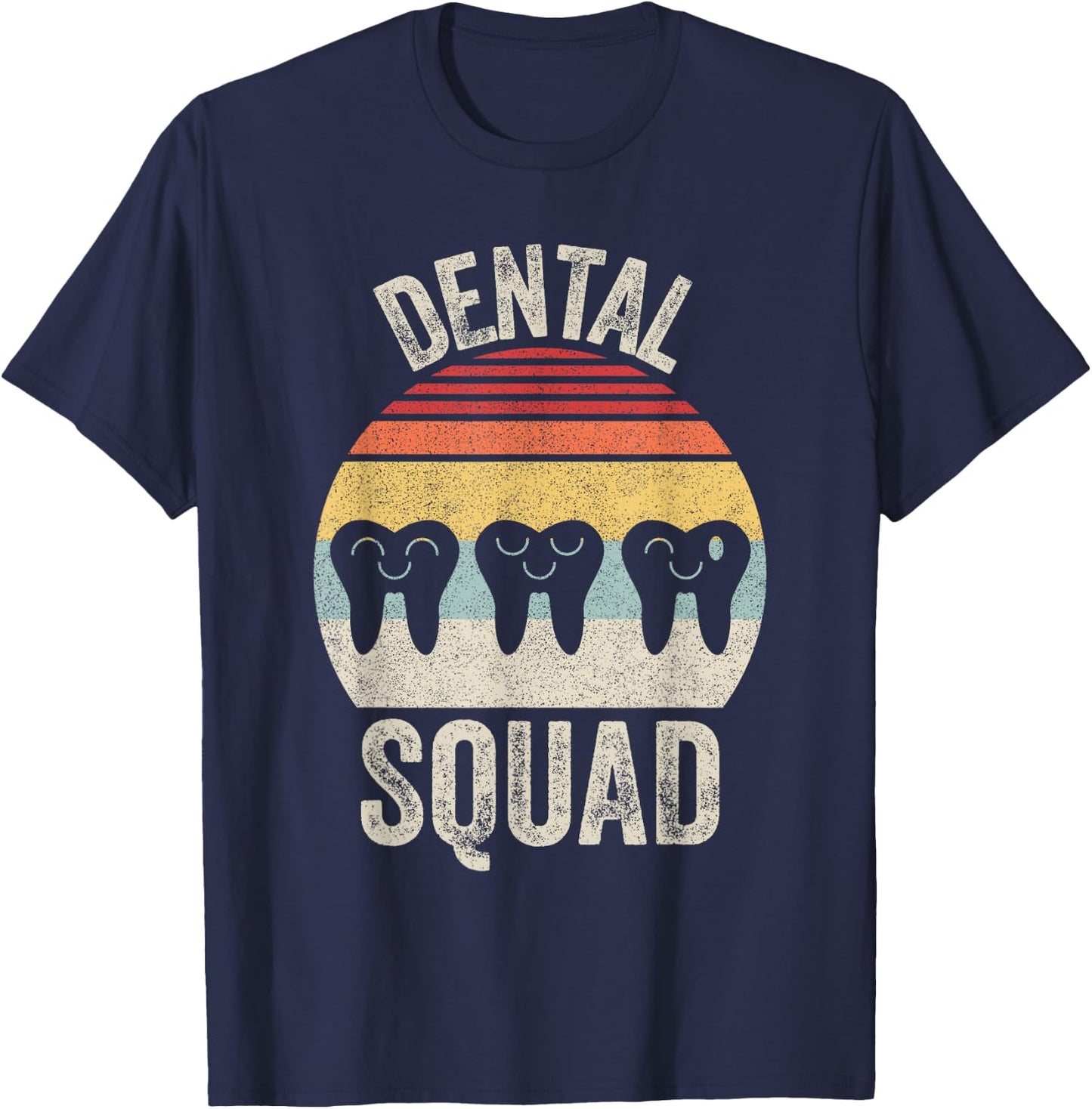 Vintage Dental Squad Dental Assistant Dentist Student Gift T-Shirt - T-Shirt | Navy