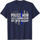 Police Mom Blue Line Flag T-Shirt - T-Shirt | Navy