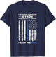 I Back The Blue For My Son For Law Enforcement Police Parent T-Shirt - T-Shirt | Navy