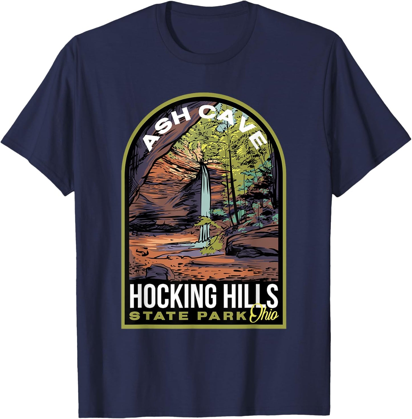 Hocking Hills State Park Ohio T-Shirt - T-Shirt | Navy