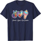 Peace Love Ice Cream Cute for Girls Teens Women Small T-Shirt - T-Shirt | Navy