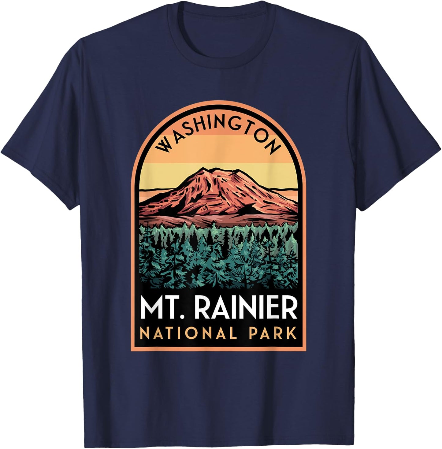 Mount Rainier National Park T-Shirt - T-Shirt | Navy