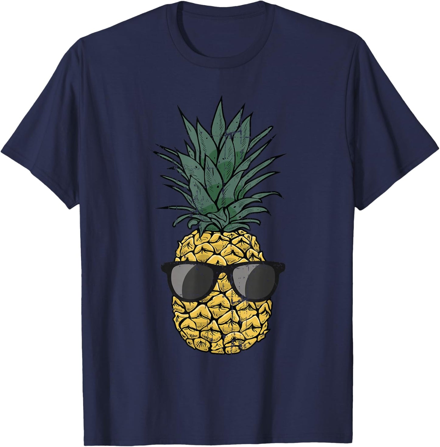 Vintage Pineapple T Shirt Cute fruit Food Clothing Pajama T-Shirt - T-Shirt | Navy