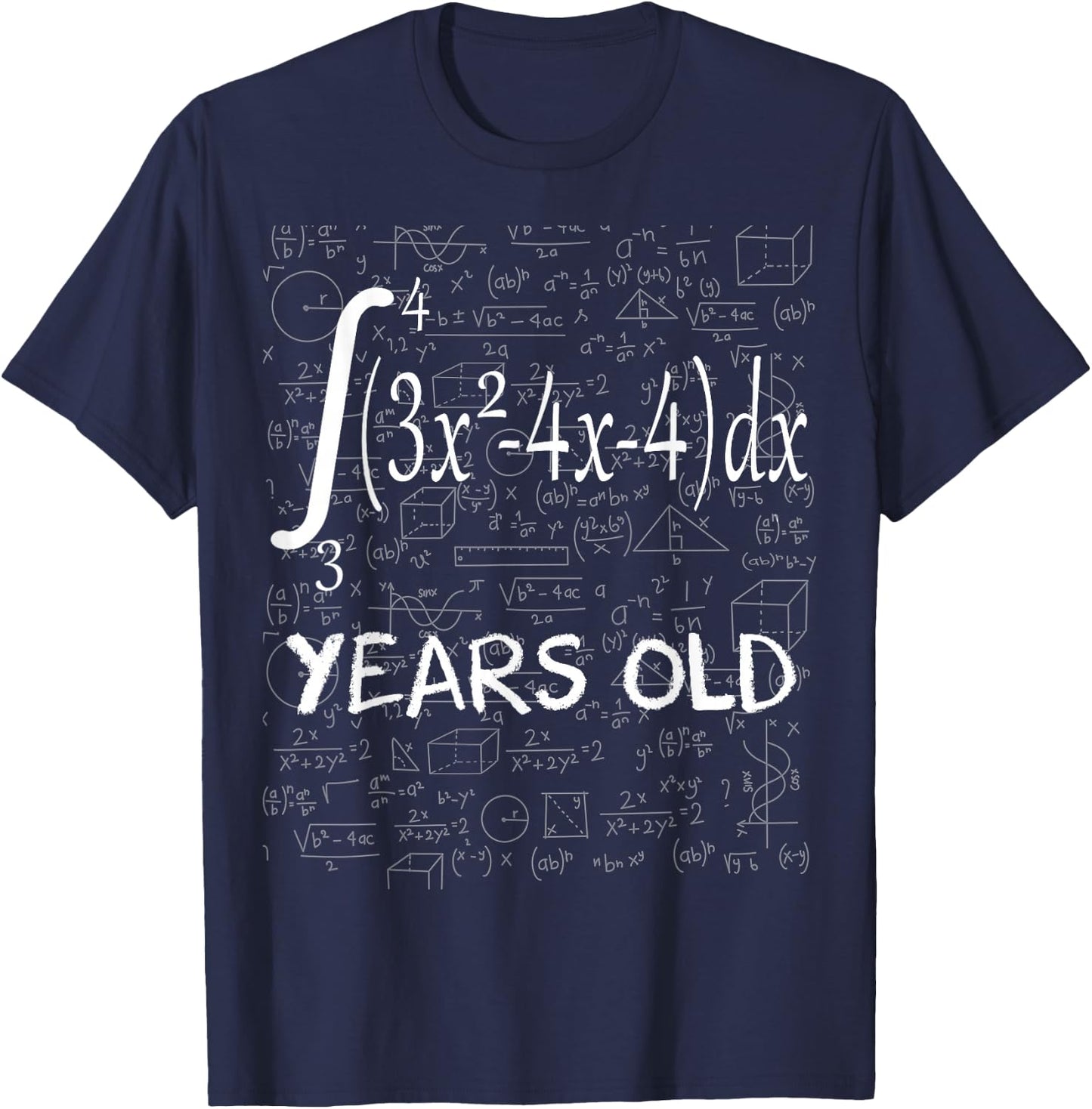 Funny Math Geek Integral Calculus 19th Birthday 19 Years Old T-Shirt - T-Shirt | Navy