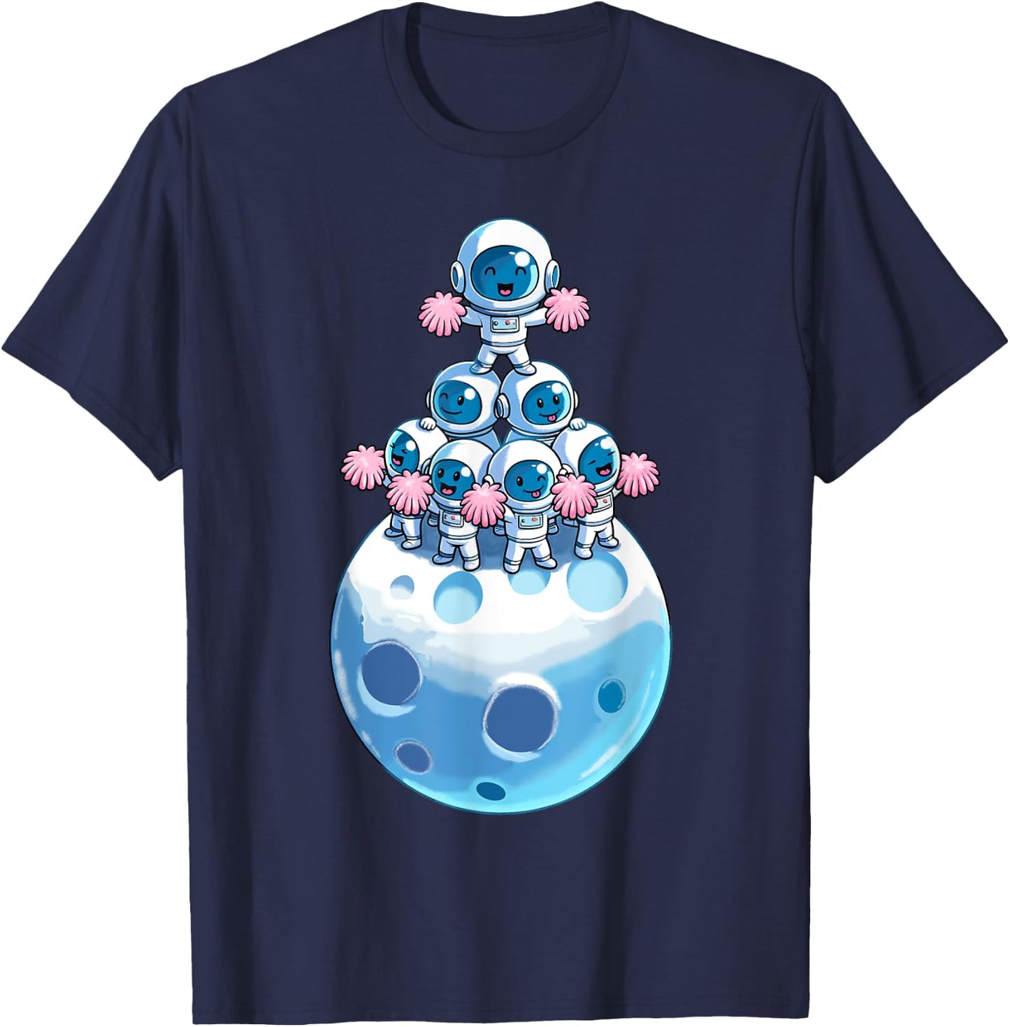 Astronaut Cheerleading Cheerleader Cheer Flyer Kids T-Shirt - T-Shirt | Navy
