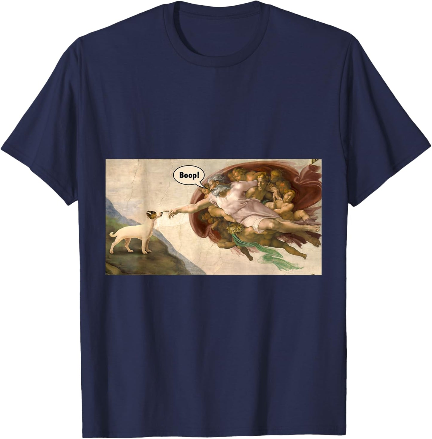 Boop The Snoot of a Jack Russell Terrier - Funny Dog Meme Men Women Kids T-Shirt - T-Shirt | Navy