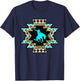 Cowgirl Rodeo Girl Horse Girl Serape Aztec print Turquoise T-Shirt - T-Shirt | Navy