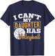 I cant my daughter has volleyball - netball training athlete T-Shirt - T-Shirt | Navy