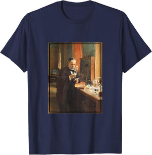 Louis Pasteur Painting Portrait (1885) T-Shirt - T-Shirt | Navy