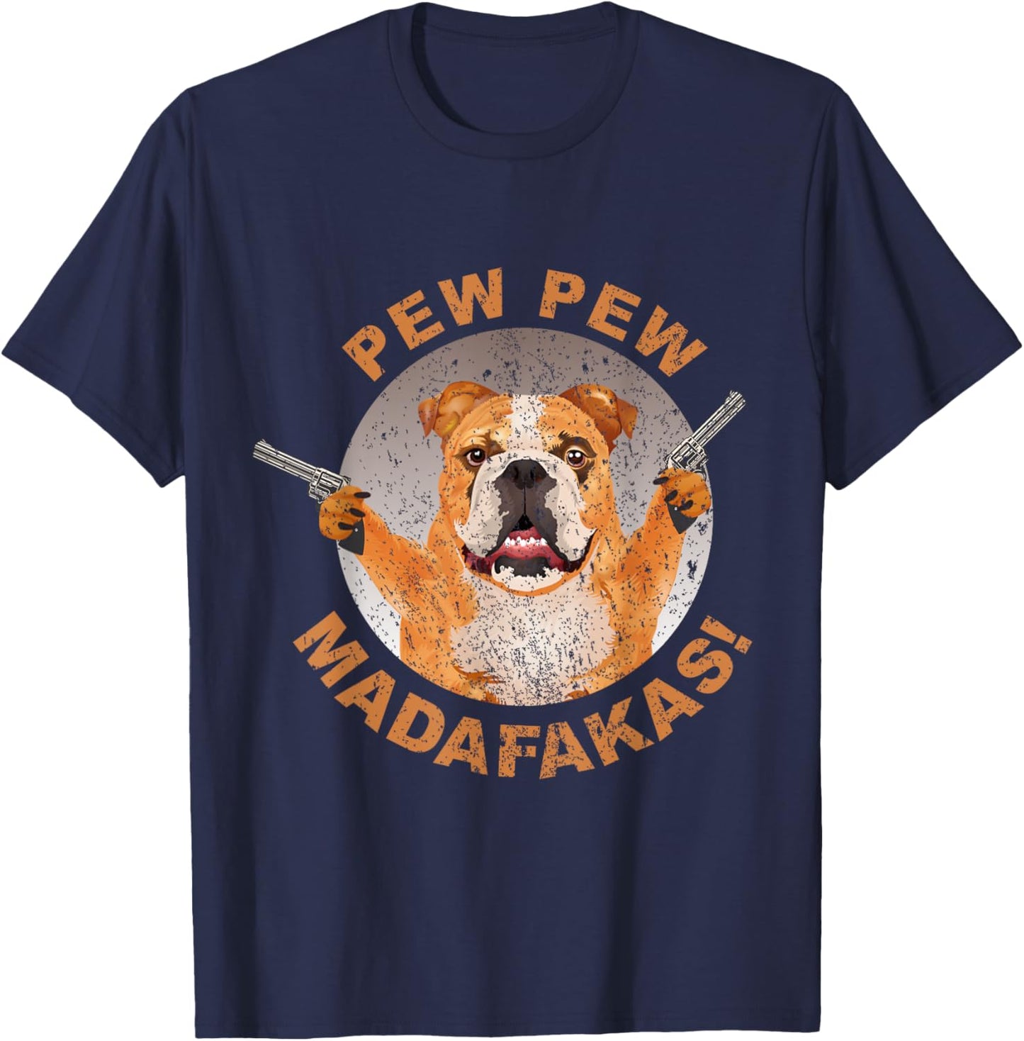 Pew Pew Madafakas Crazy French Bulldog Funny Gamer Gift Women T-Shirt - T-Shirt | Navy