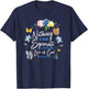 Christian Bible Verse Butterfly Rose Flower Romans 8:39 T-Shirt - T-Shirt | Navy