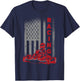 Vintage American Go Kart Racing with USA Flag T-Shirt - T-Shirt | Navy