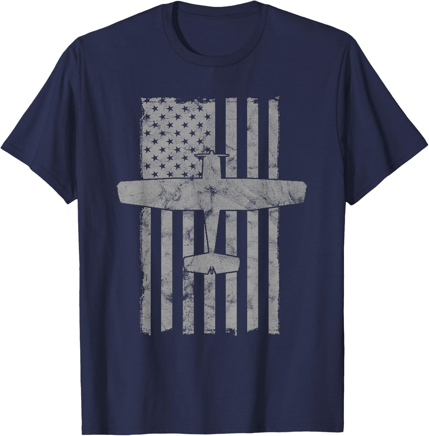 C-150 Airplane Vintage Flag Private Pilot T-Shirt - T-Shirt | Navy
