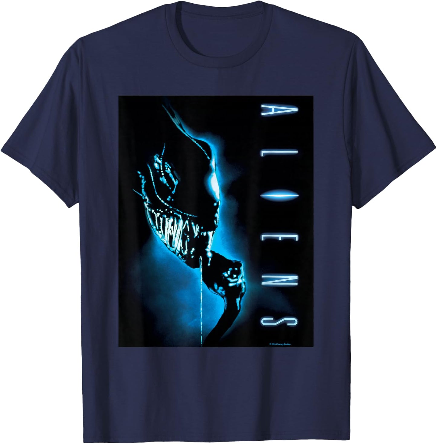 Aliens Xenomorph Retro Movie Poster T-Shirt - T-Shirt | Navy